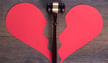 Embracing A New Chapter After Divorce - Gavel and heart in divorce concept